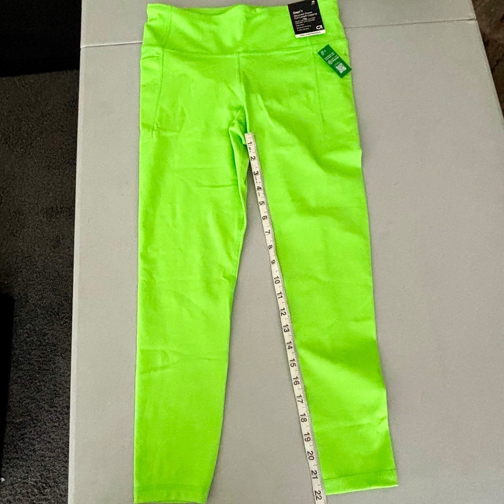 NWT Medium Petite Gap Fit Leggings Neon Green